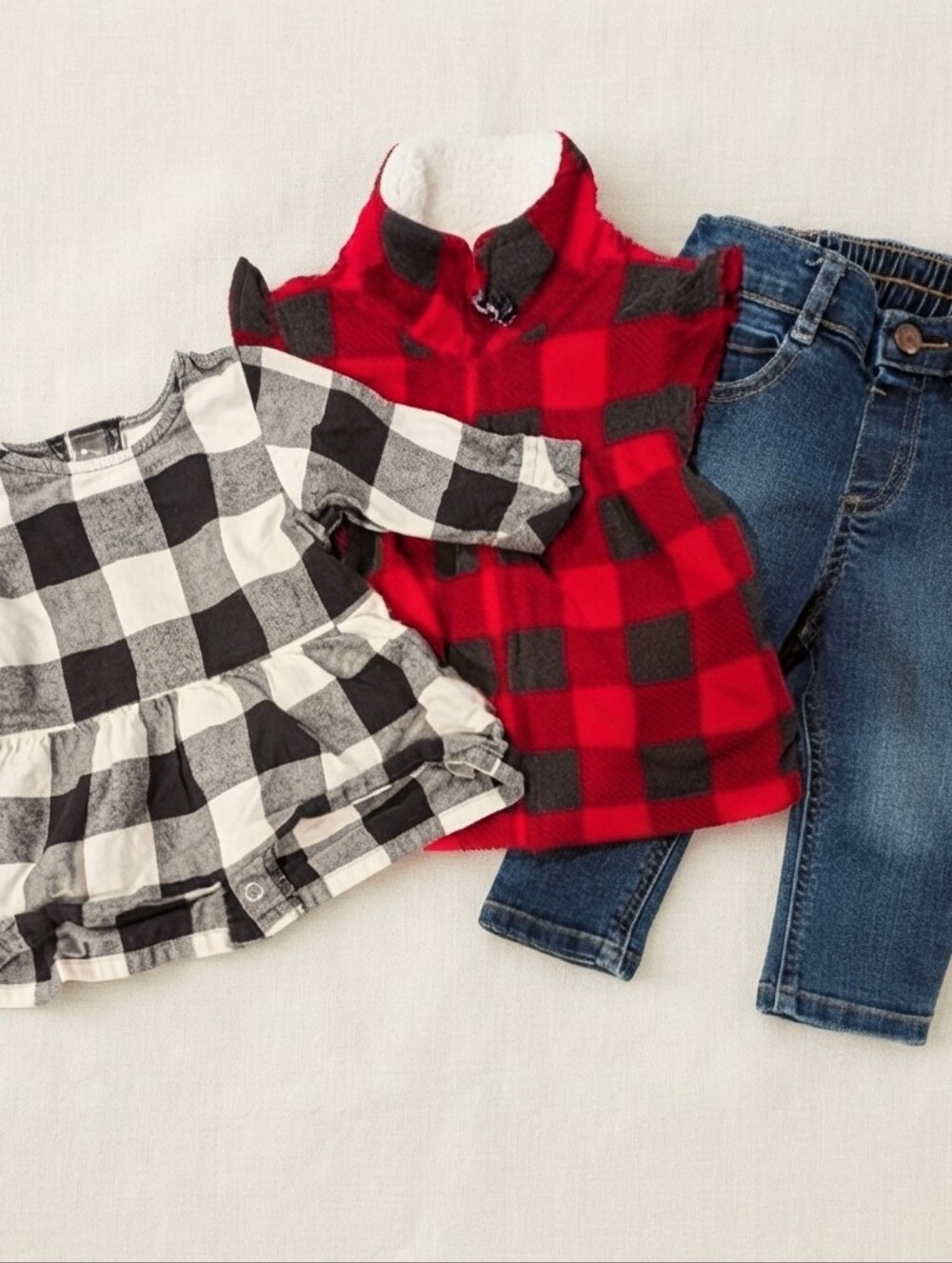 12M Plaid Kids Shirt and Vest Set